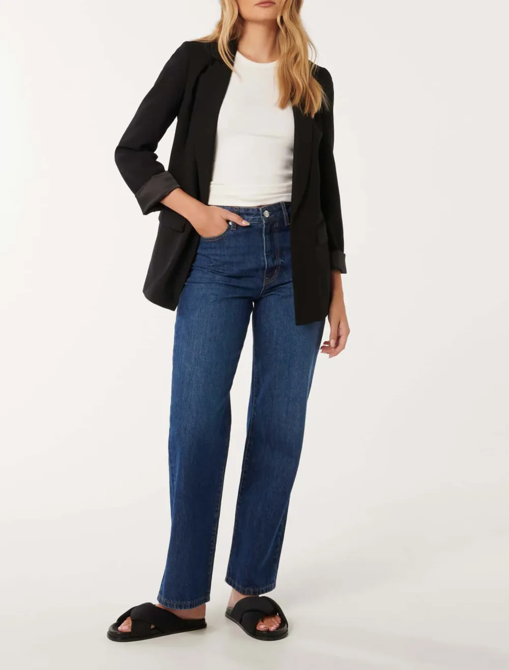 Front Flap Pockets Blazer