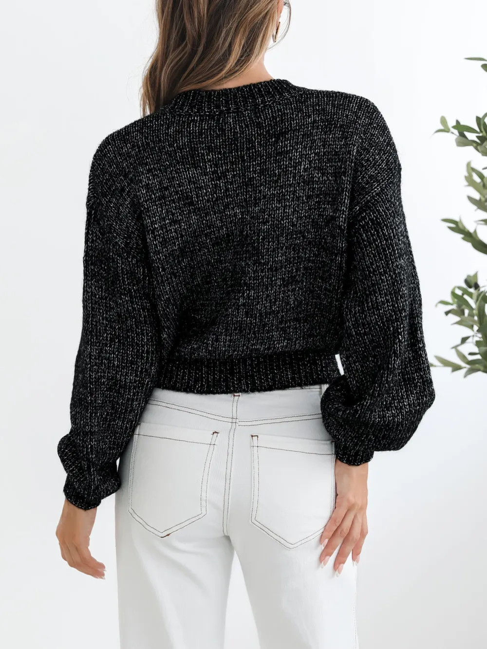 Casual Style Crew Neck Knit Sweaters