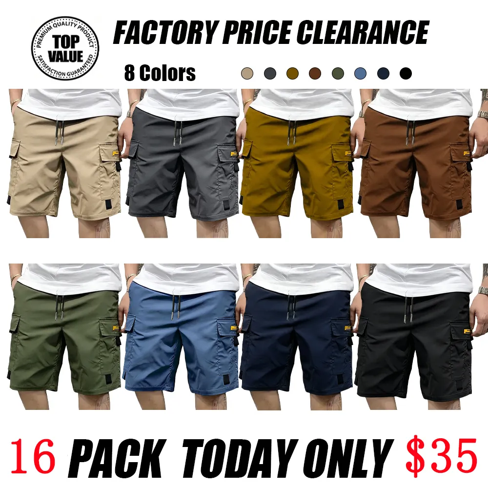 Men'S Multi-Pocket Cargo Shorts