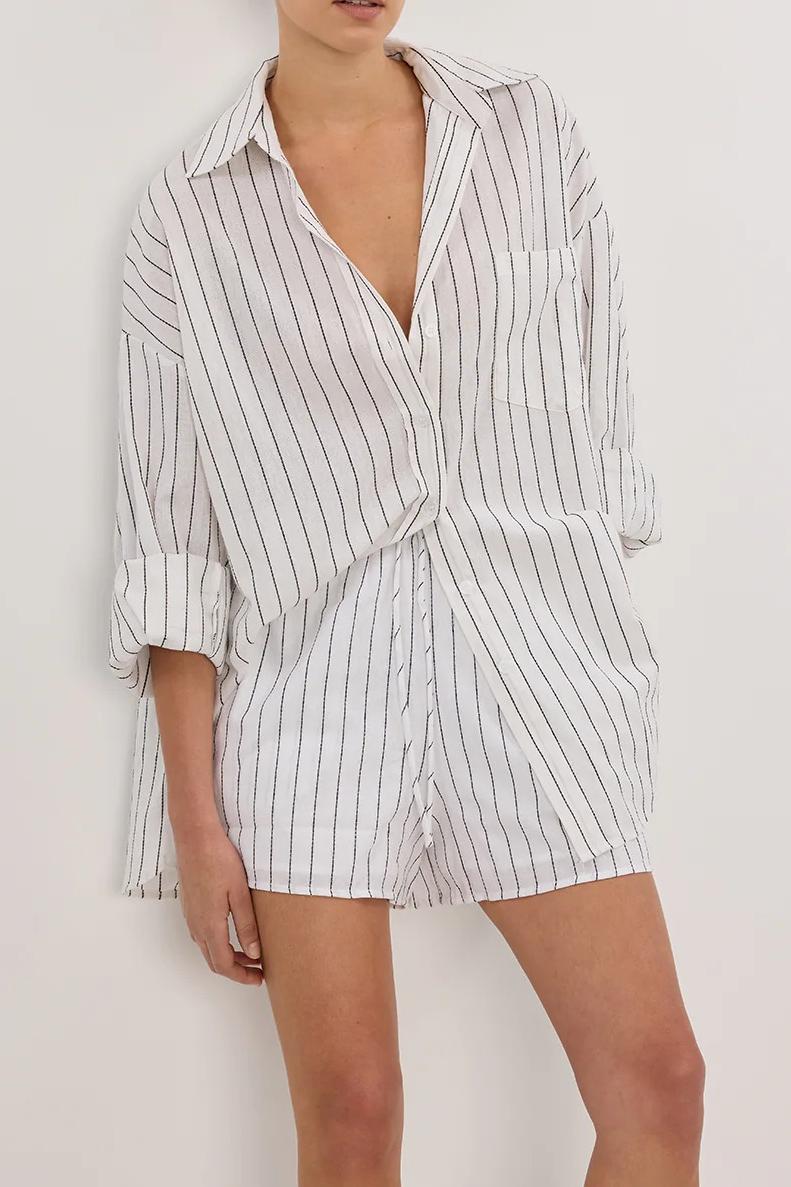 WHITE STRIPE SHIRT
