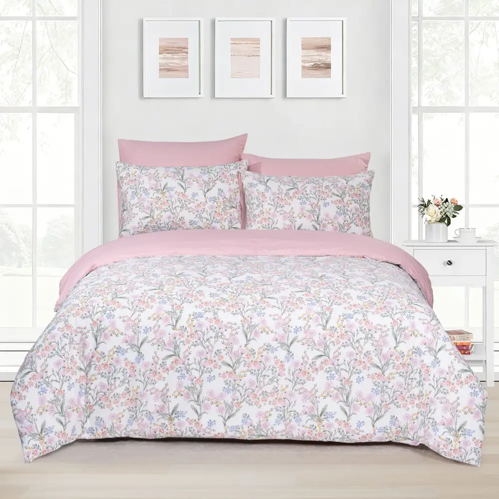 Layered Cotton Printed Complete Bedding Set