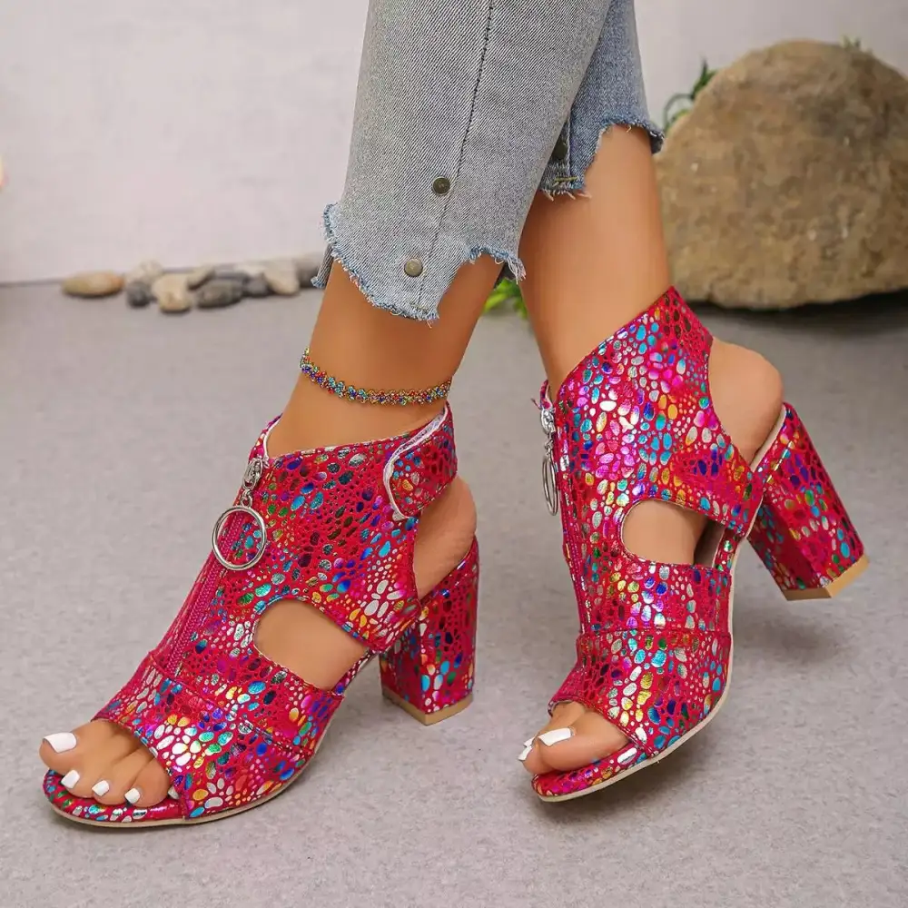 Distinctive Everyday Open Toe Block Heel Sandals