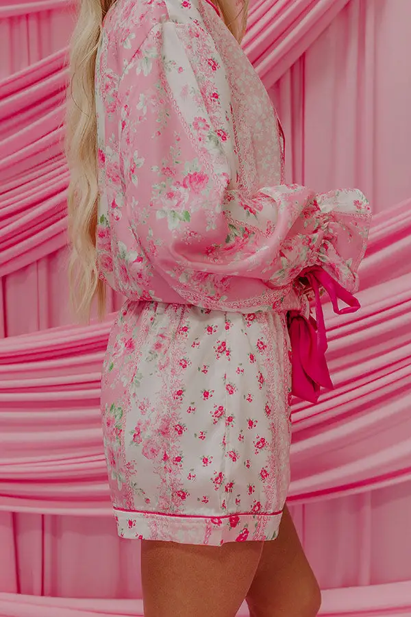 Paris Mornings High Waist Satin Pajama