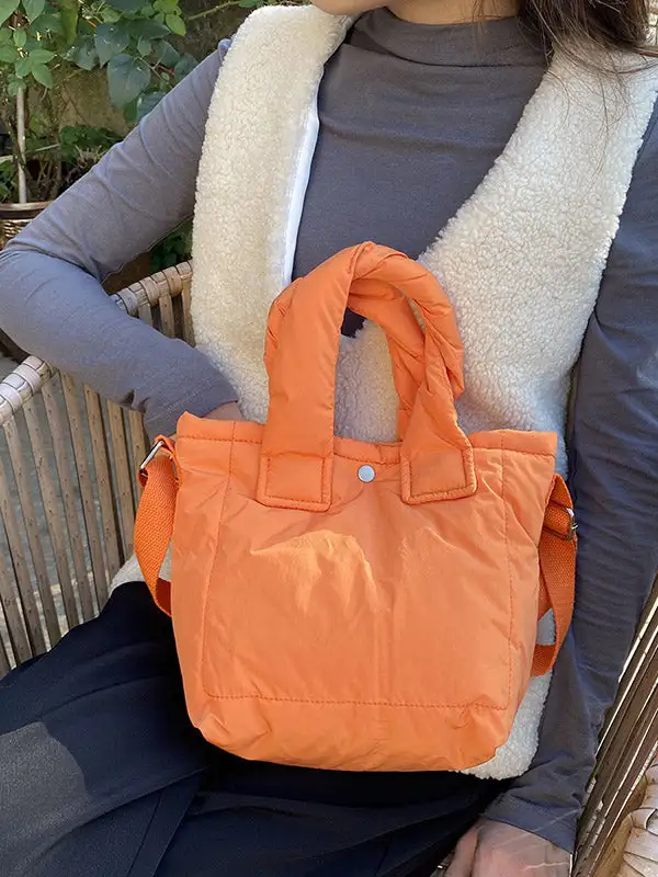 Simple Casual Padded Handbag