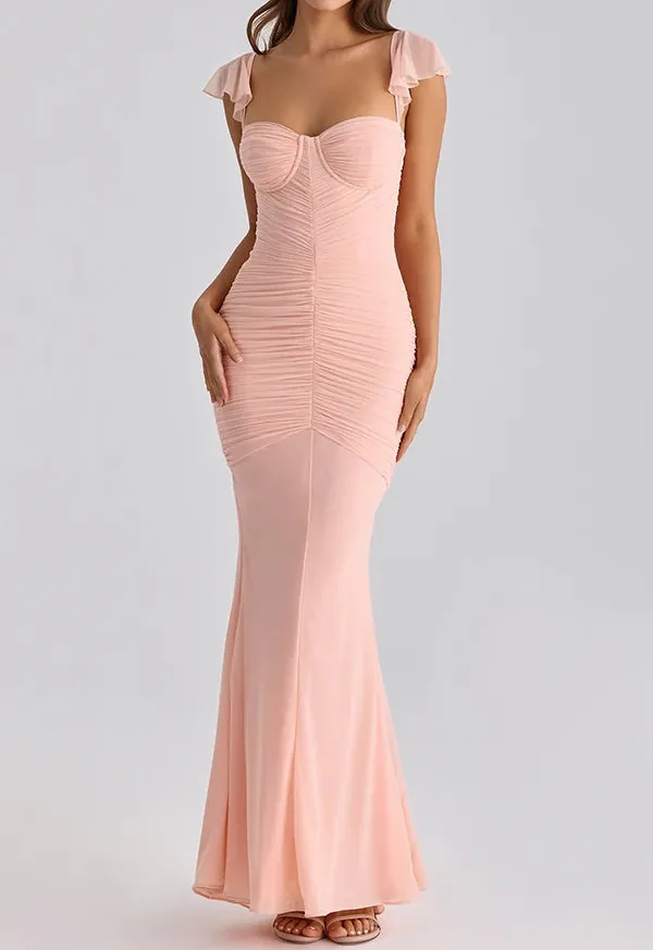Bodycon Ruffle Maxi Dress