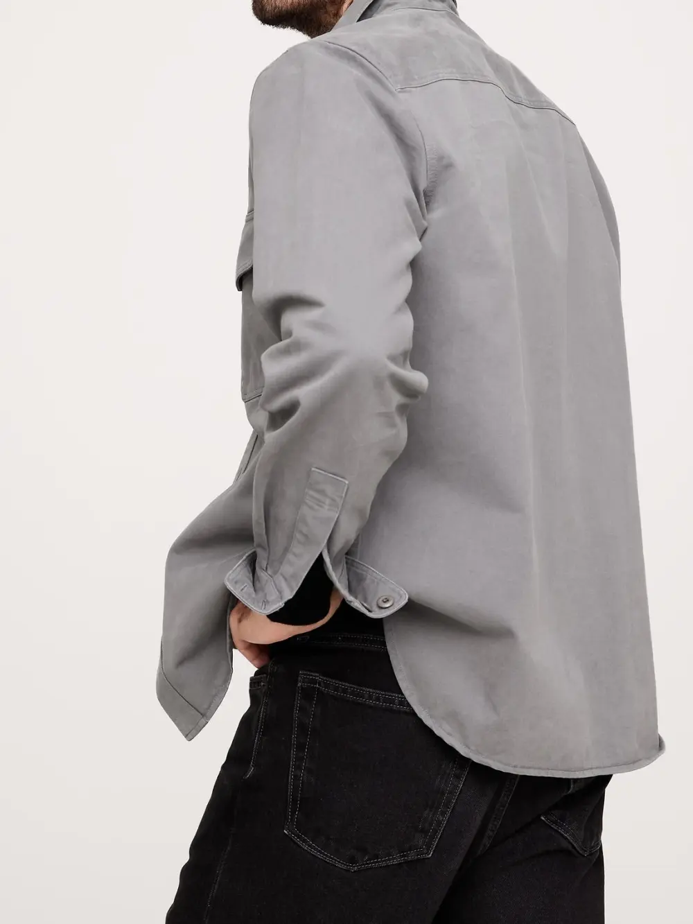 Men's Cinders Gray Stylish Casual Cotton Jacket