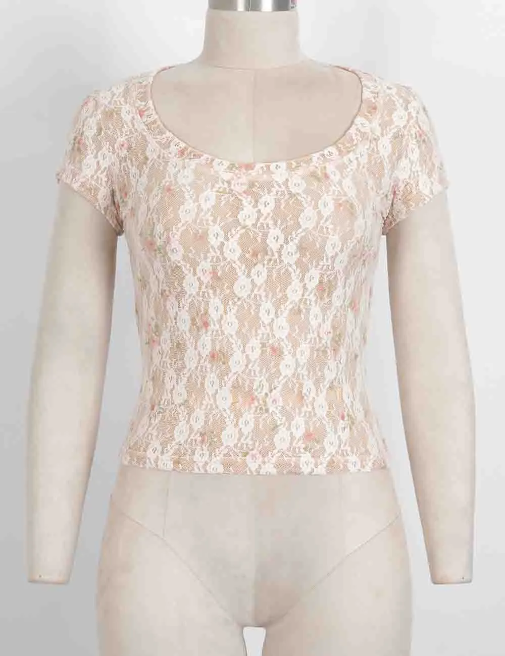 Romantic Lace Scoop Neck Top