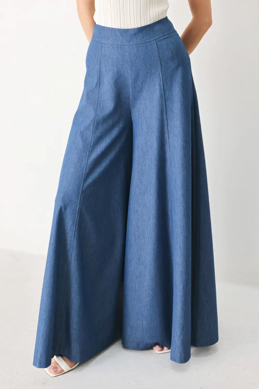 Sequin Wide Leg Casual Pants