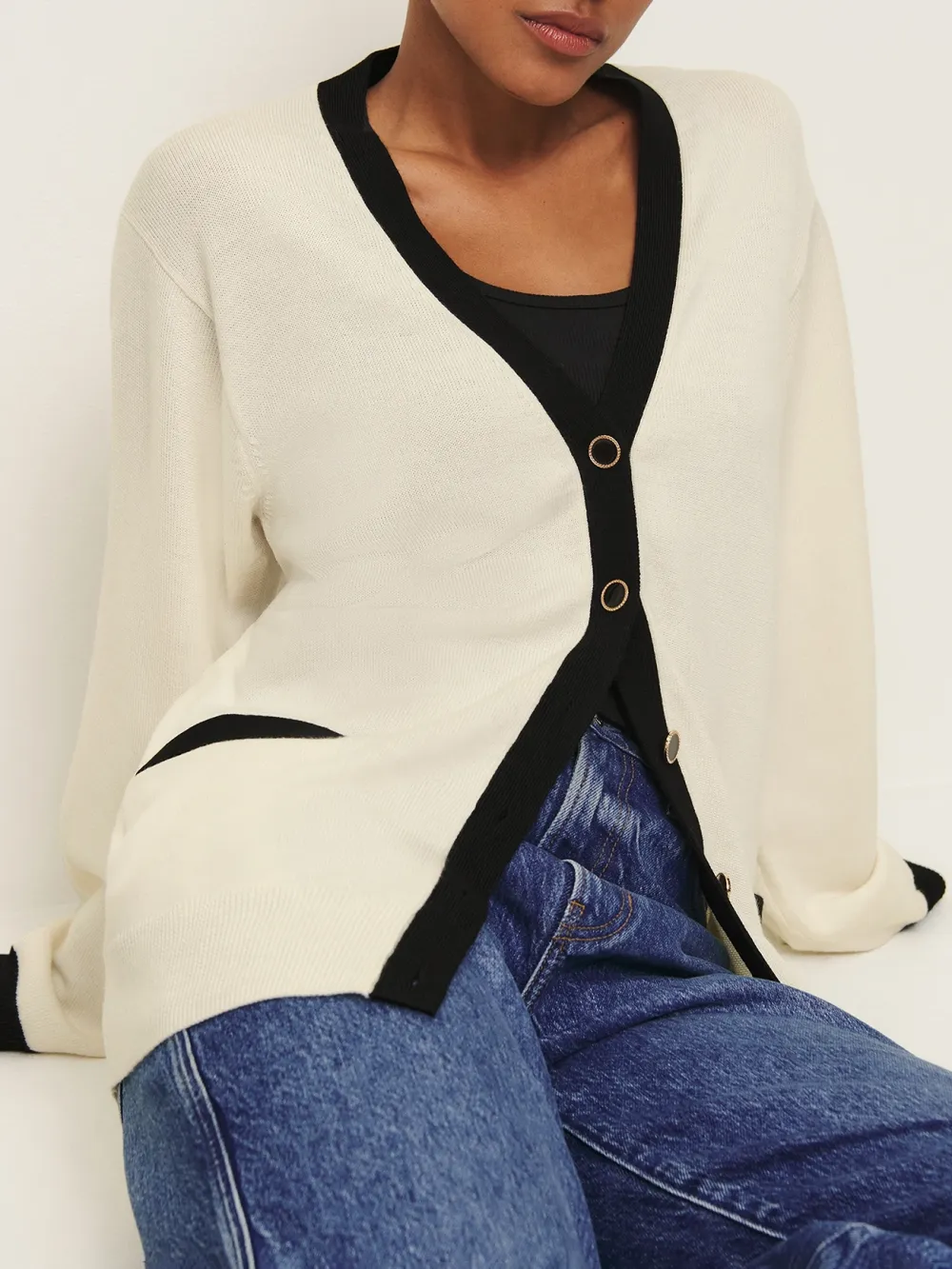 Patch Pocket Open Front Cardigan