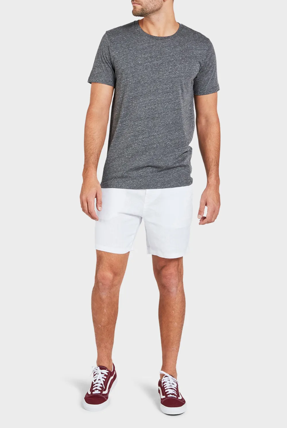 Ash Marle Short Sleeve Crew Neck Heathered Tee