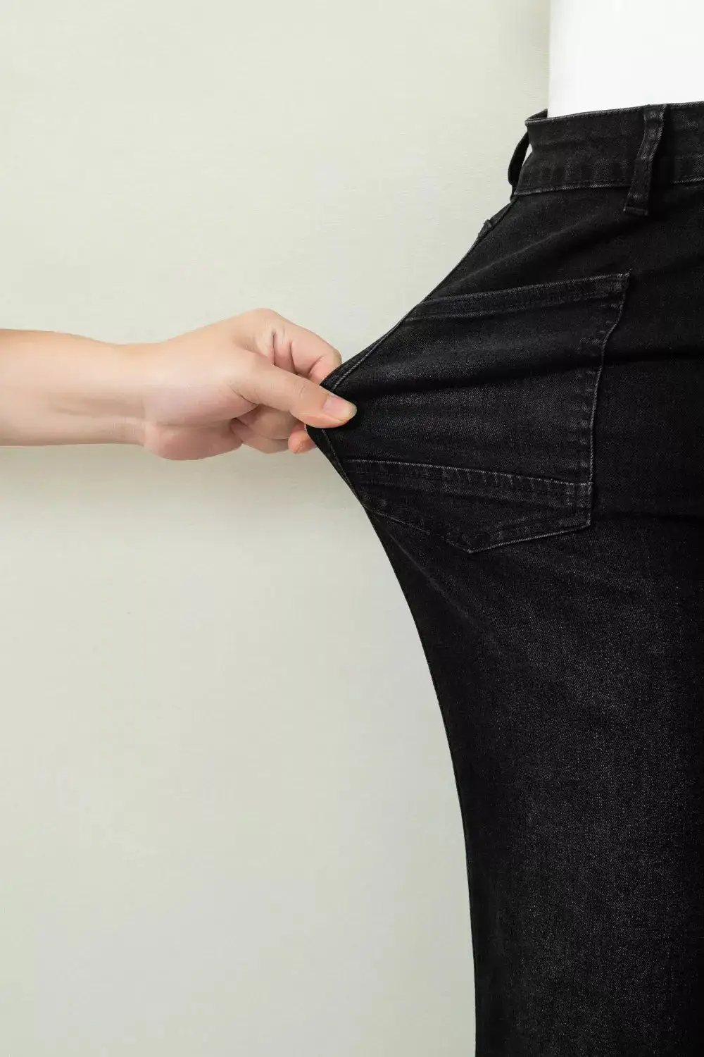 Washed Straight Leg Denim Jeans