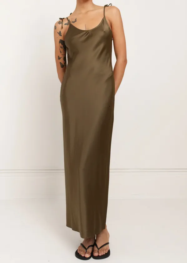 Women's Satin-Strap Soft Casual Dress