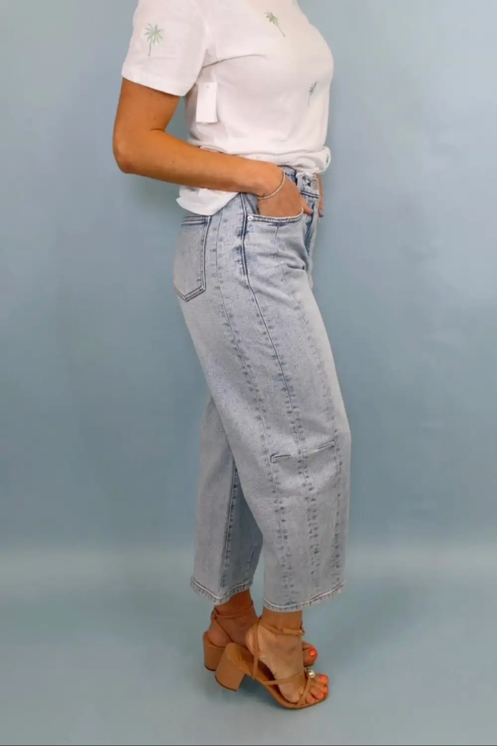 Denim Barrel Leg Jeans