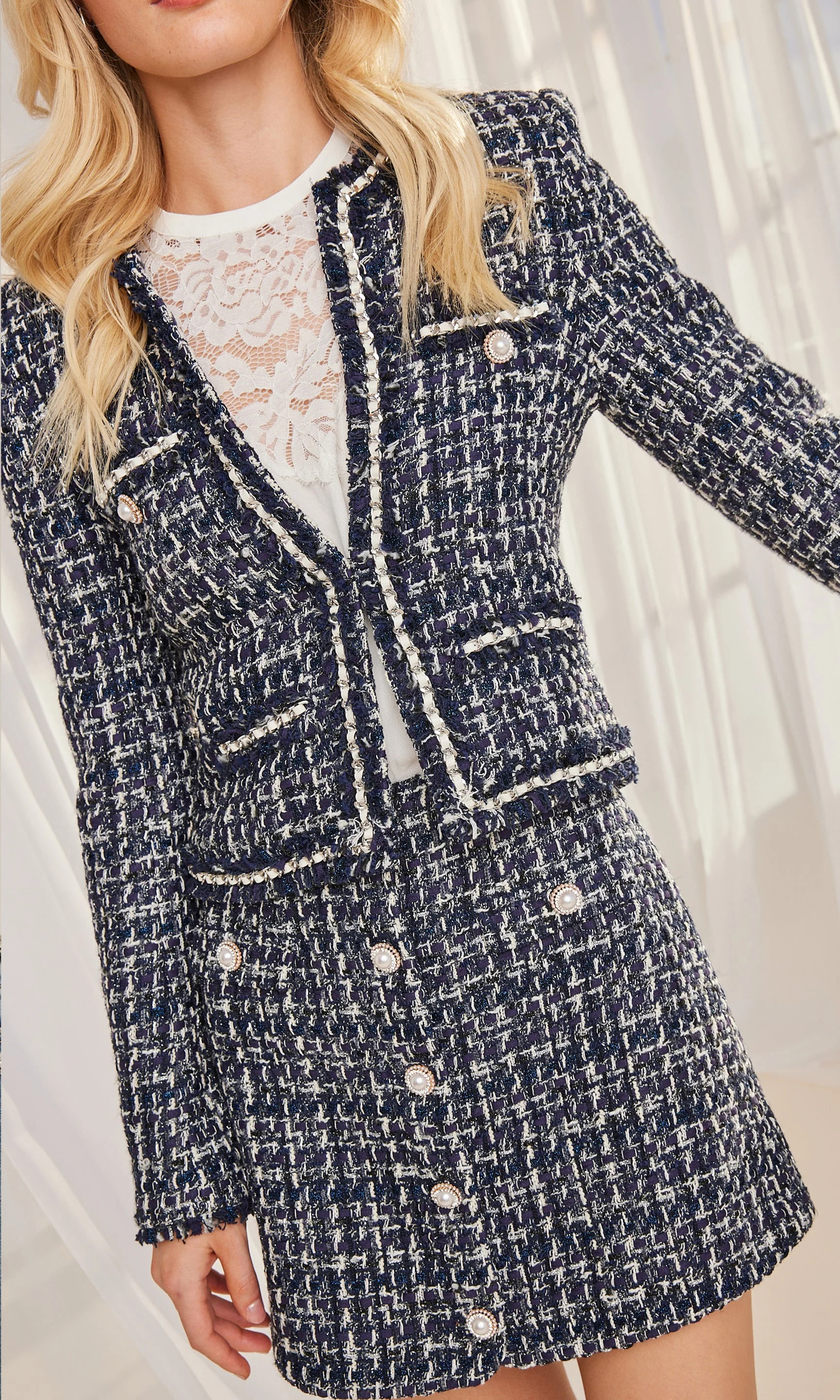 Premium Formal Tweed Skirt