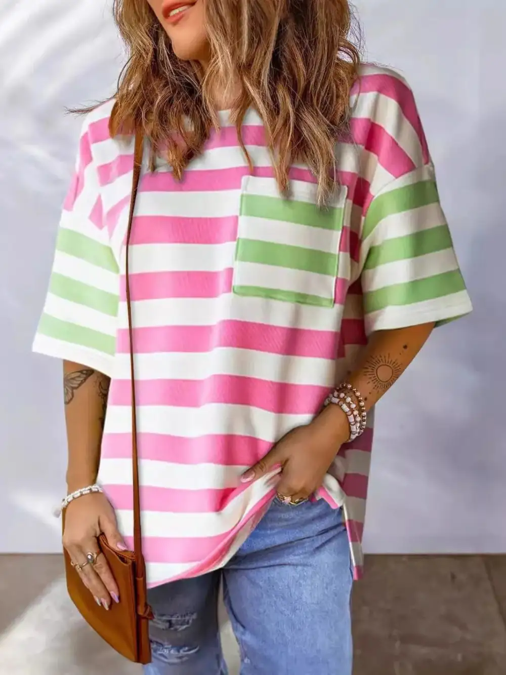 Relaxed Short-Sleeve Striped T-Shirt