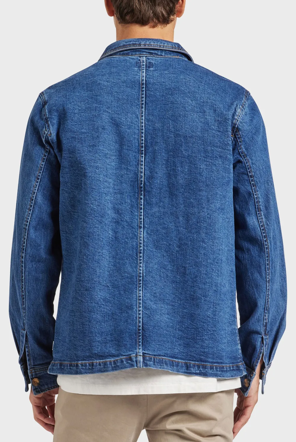 Light Blue Denim Button Down Overshirt