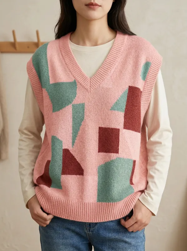 Geometric Sweater Vest