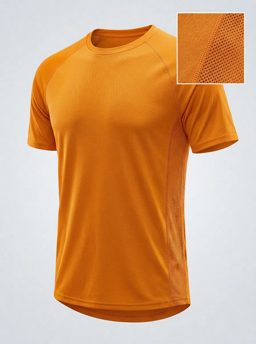 Men's Athletic Sports Mesh Breathable Printed T-Shirt