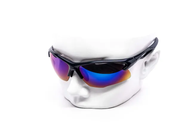 12-Pack Sport Wraparound Burnt Mirror Sunglasses