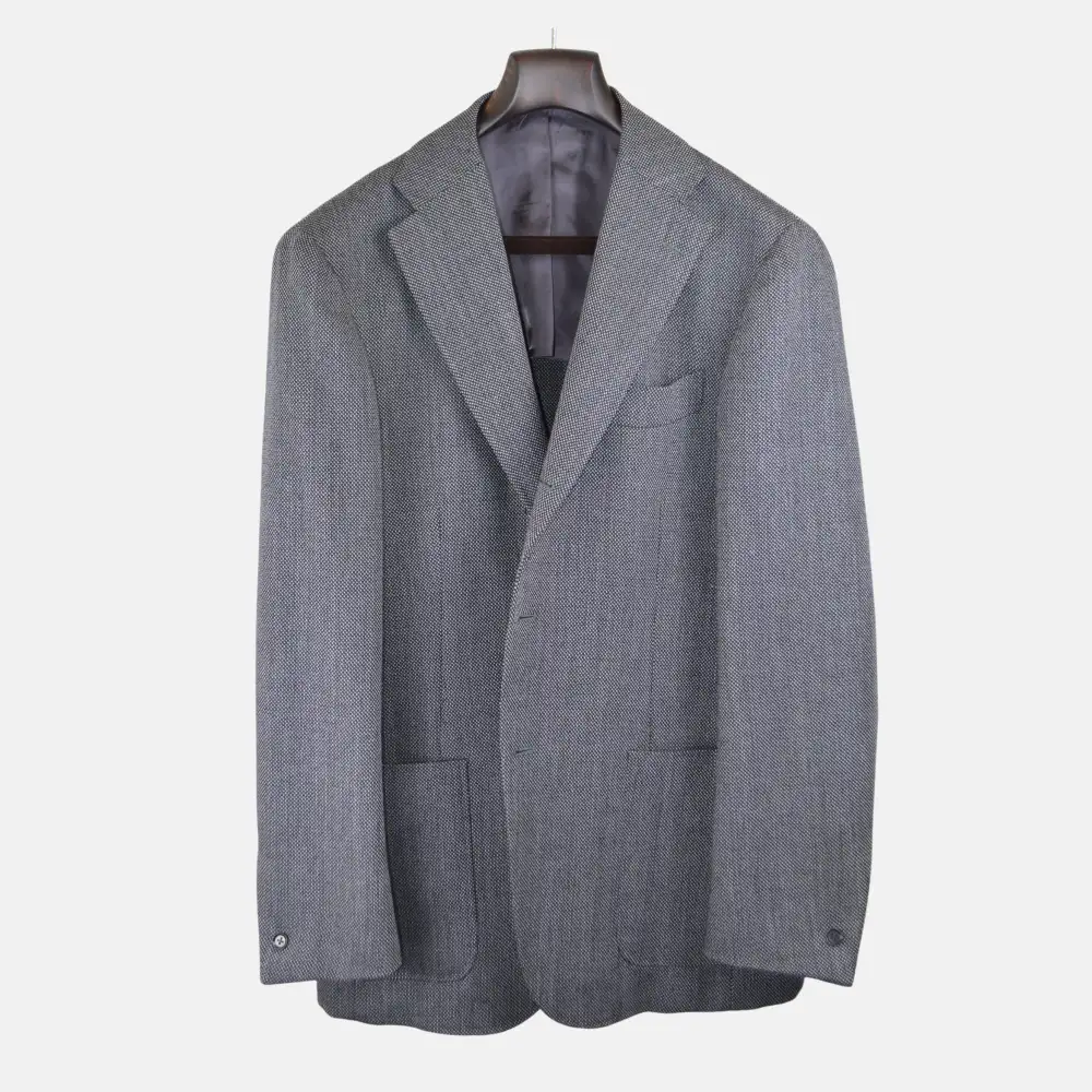 Tailored Patterned Wool Blazer Jacket