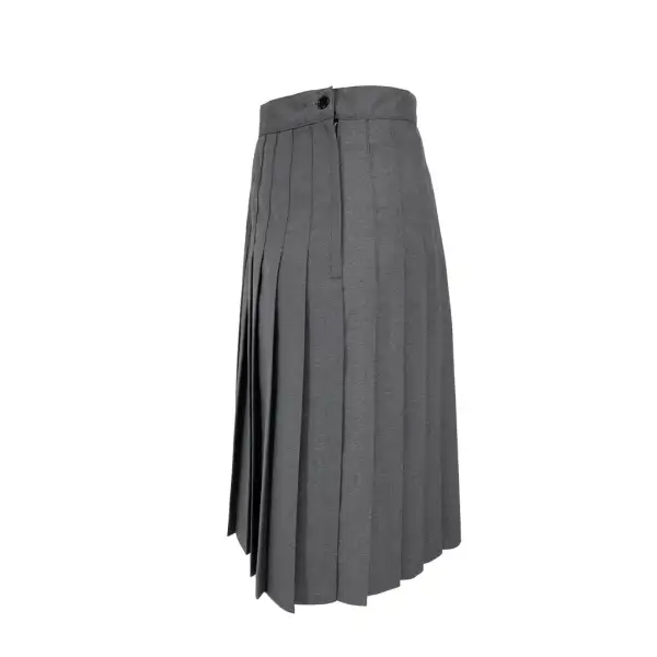 Wool Pleated Uniform Skirt