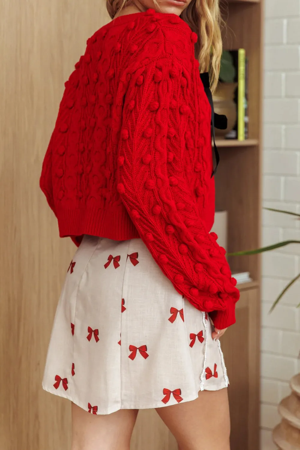 Sweet Tie Bow Women's Loose Jacket