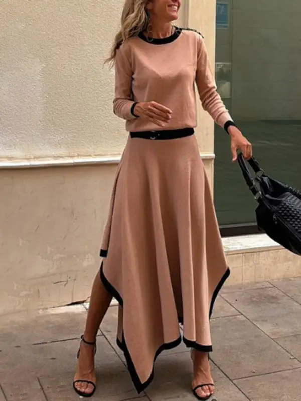 Long Sleeve Knit Coordinated Set