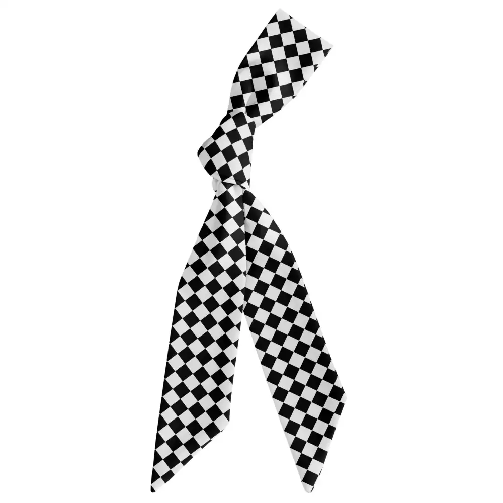 Checkered Tile Pattern Hair Scarf