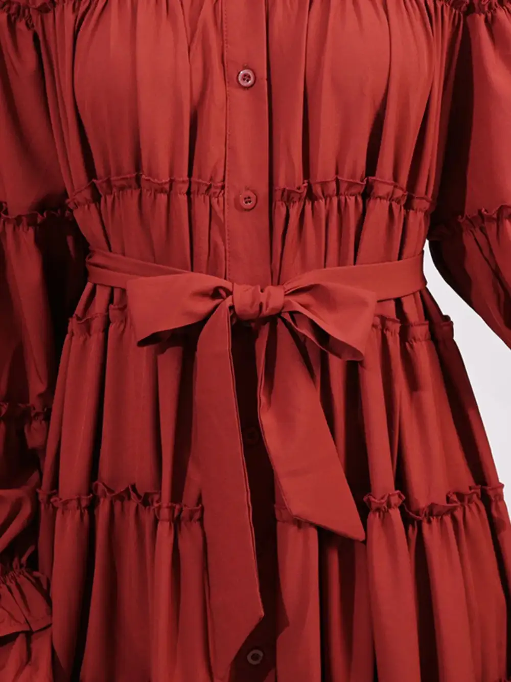 Tie Waist Tiered Maxi Dress