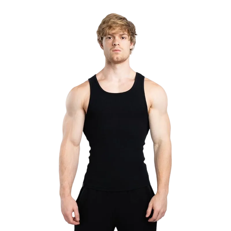 Men's Tank Top Scoop Neck Knit Gym Workout Muscle Tank Undershirt Sleeveless Shirts