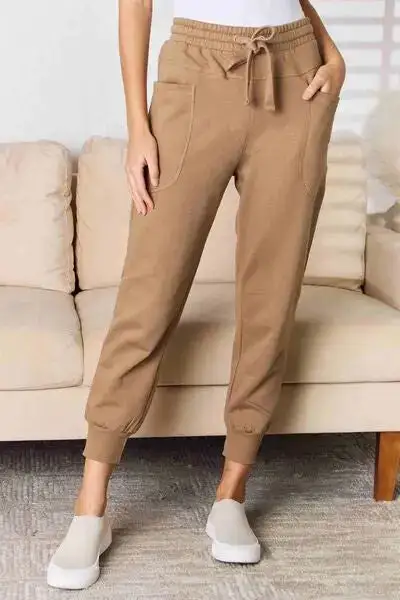 High-Rise Pocketed Jogger Pants