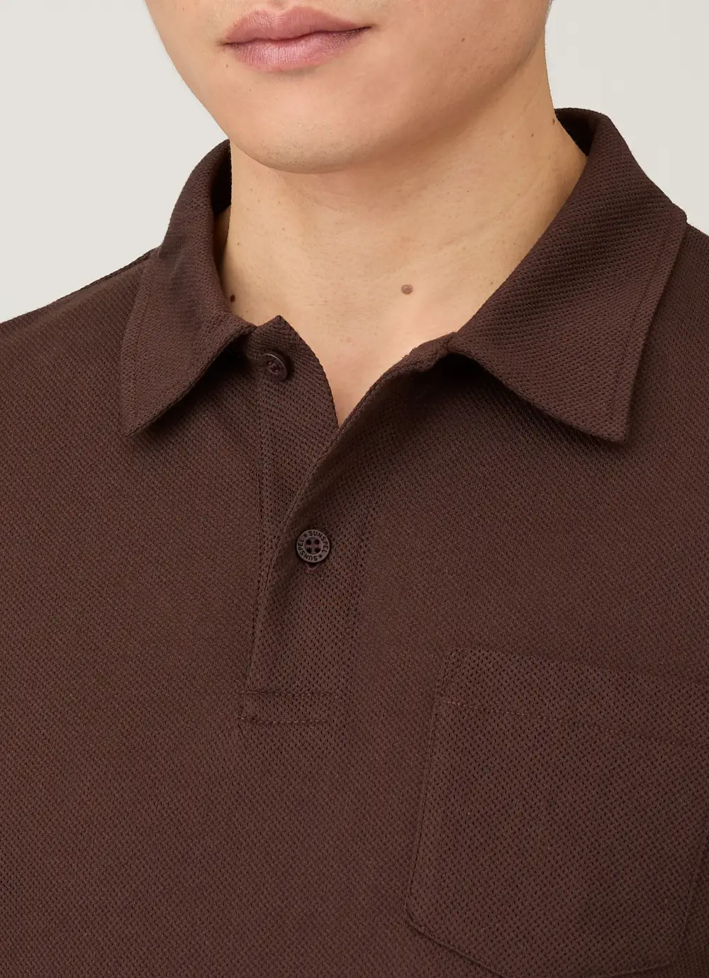 Mesh Cotton Short Sleeve Polo Shirt