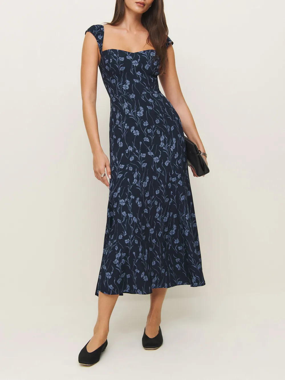 Sleeveless Square Neck Bodycon Midi Dress