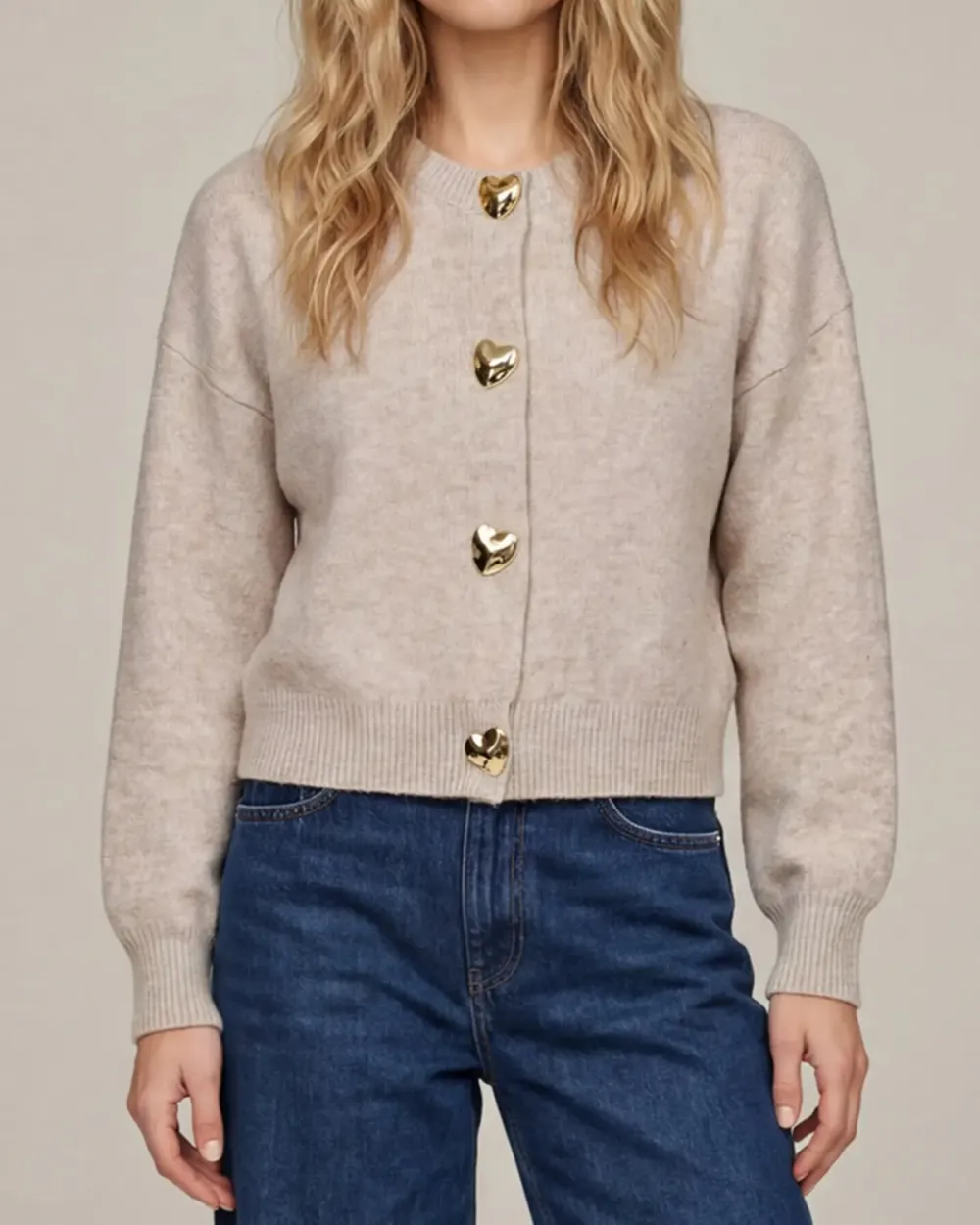 Heart Button Cardigan