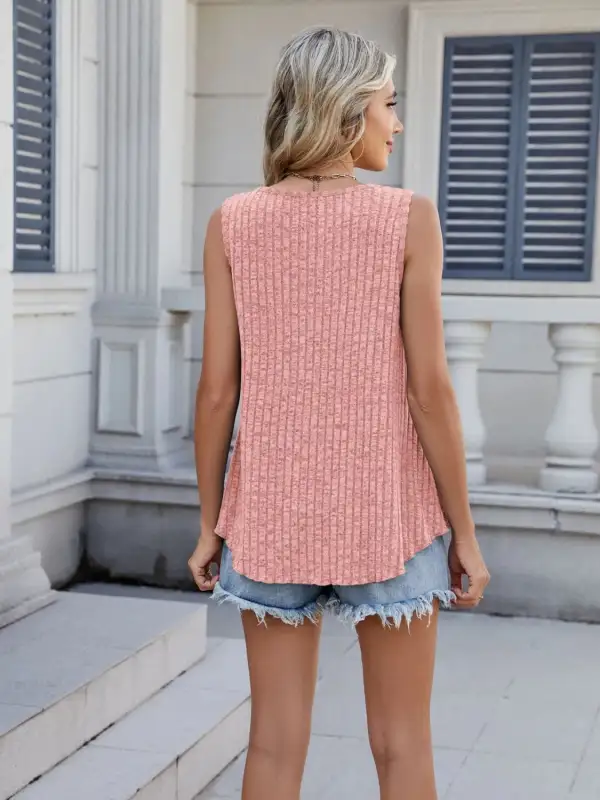 Classic Ribbed Round Neck Tank