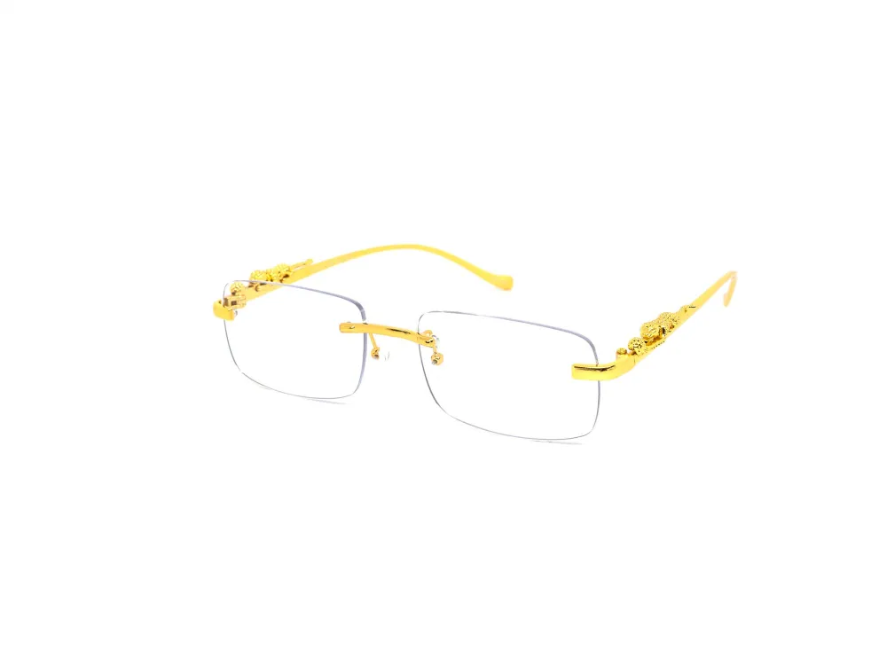12-Pack Rimless Metal Cat-Eye Clear Lens Eyeglasses