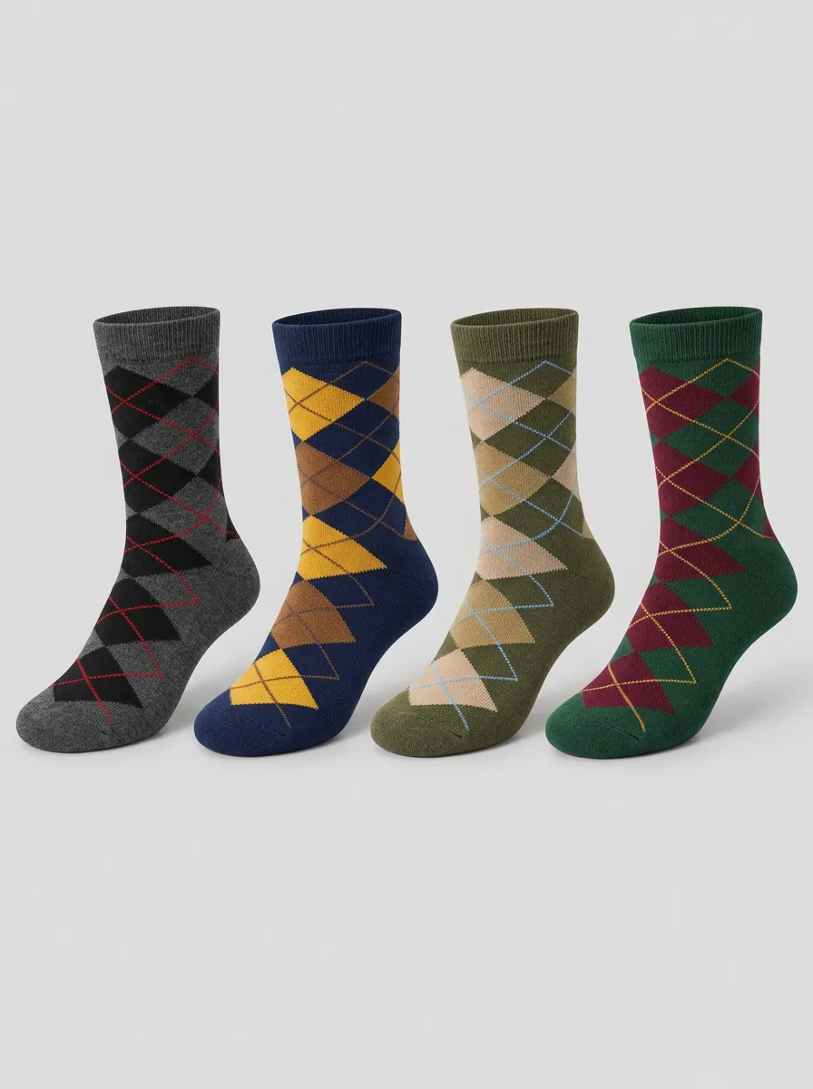 Men's Argyle Socks 9-Pack