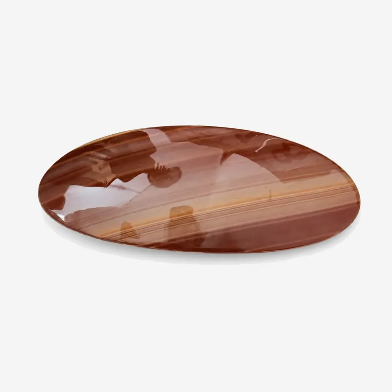 Marbled Oval Barrette Hair Clip