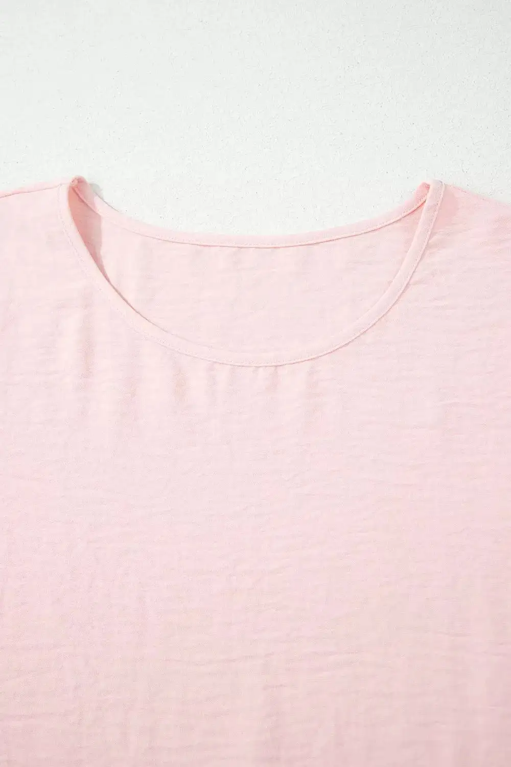 Ruffle Trim Short Sleeve Blouse