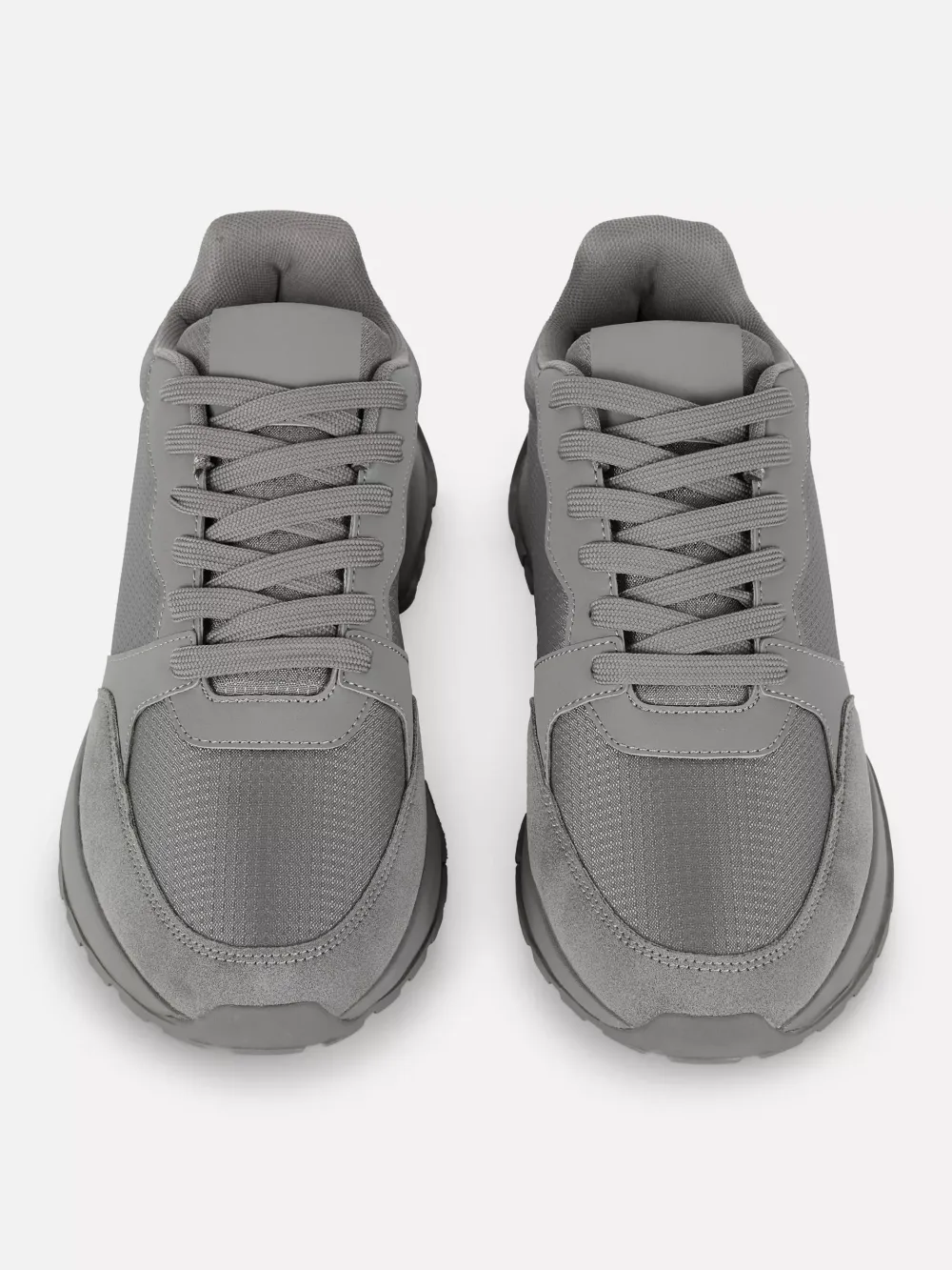 Grey Casual Low-Top Velvet Breathable  Lace-Up Sports Shoes