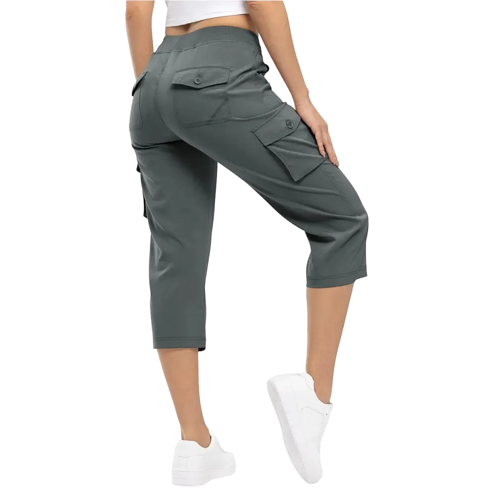 Women's Cargo Pants Plus Size Outdoor Lightweight Capris Casual Trip Loose Shorts