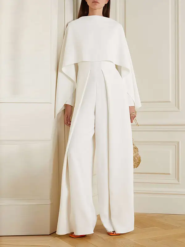 Jumpsuits Met Lange Mouwen Effen Kleur En Ritssluiting