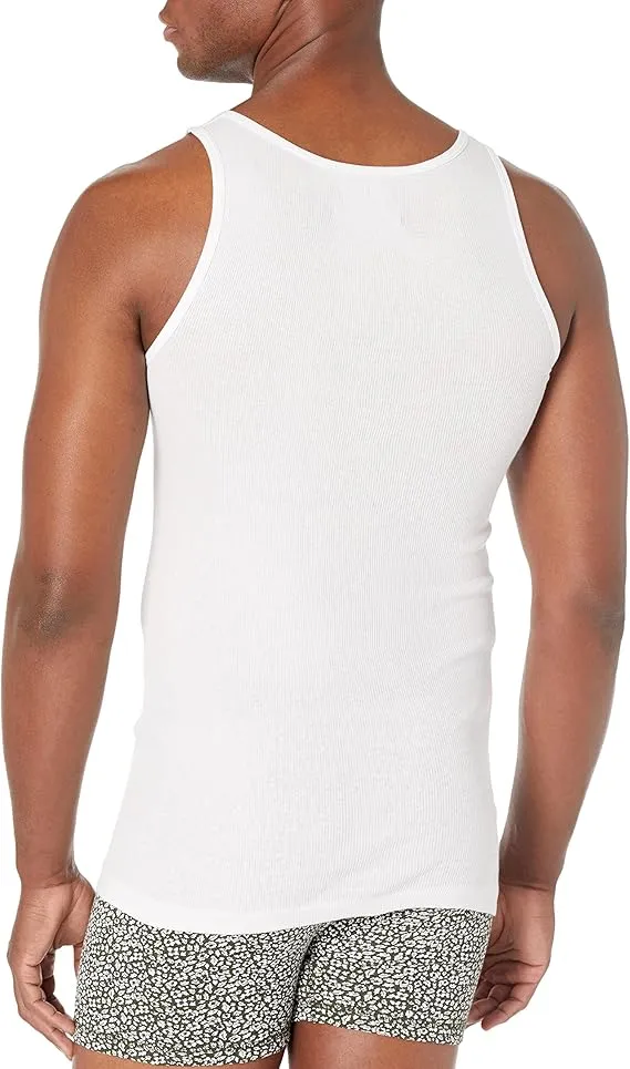 FINAL SALE⚡8 Packs for $24.99⚡Value Bundle Men's Ribbed Cotton Tank Undershirts, Breathable Sleeveless Base-Layer Vests