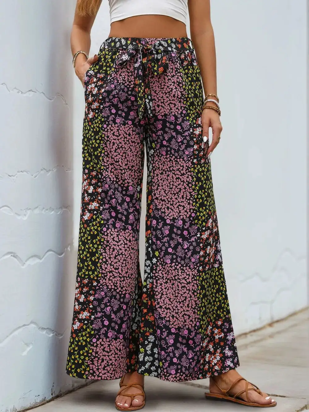 Casual High Waist Wide Leg Pants