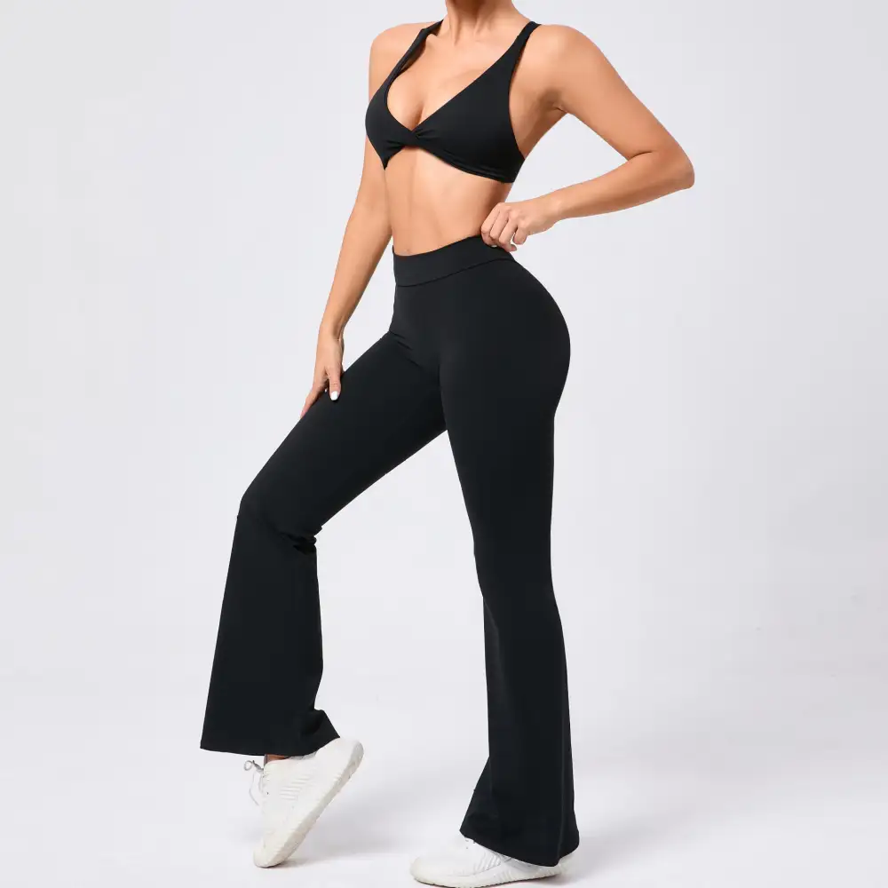 Brushed Quick-Dry Bra, Top and Trousers Active Set