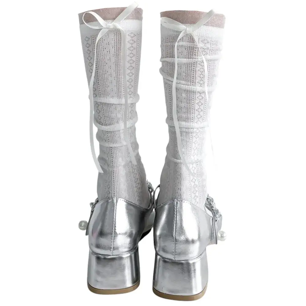 Coquette Girl Ribbon Bow Socks