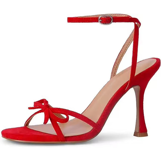Suede Ankle Strap Heels