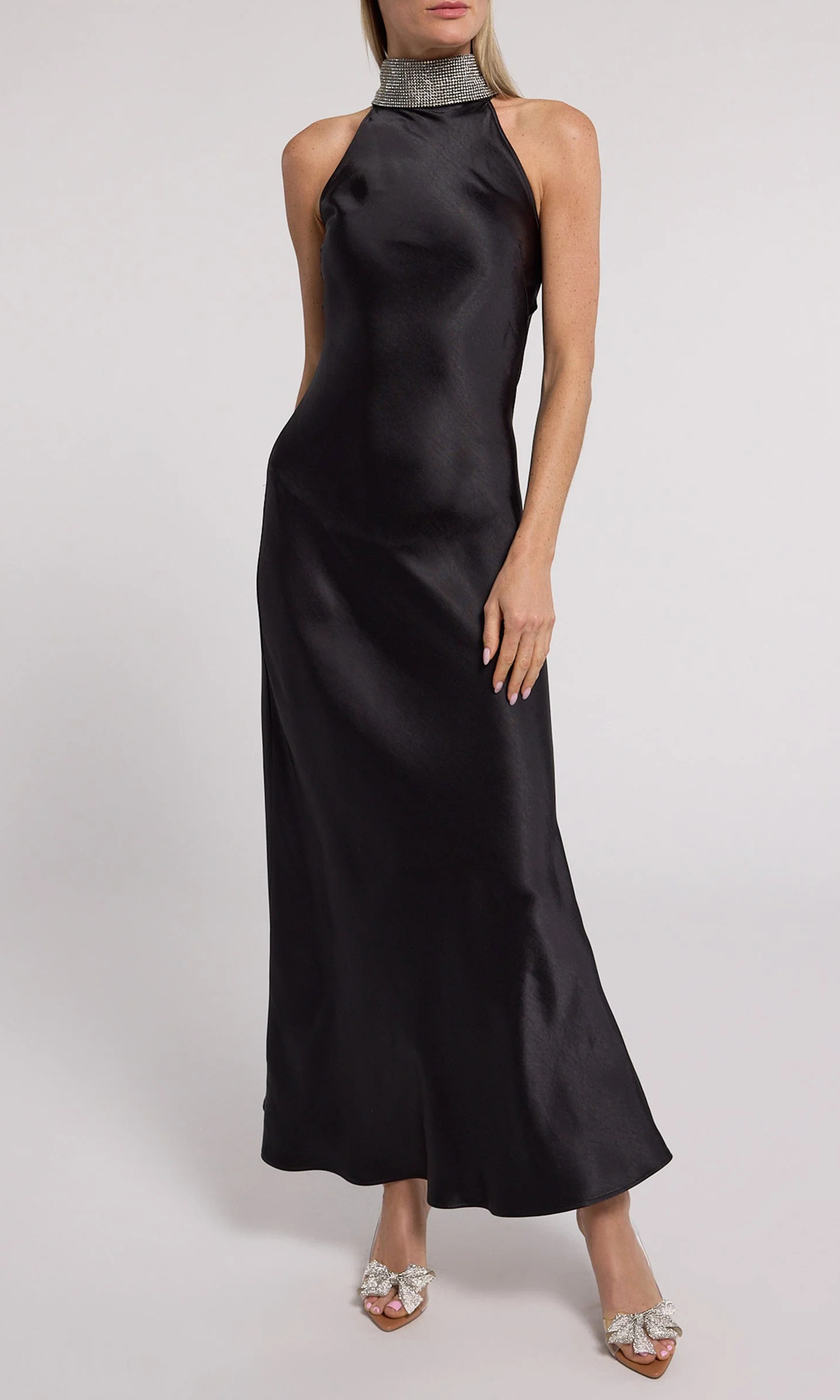 Crystal Halter Maxi Dress