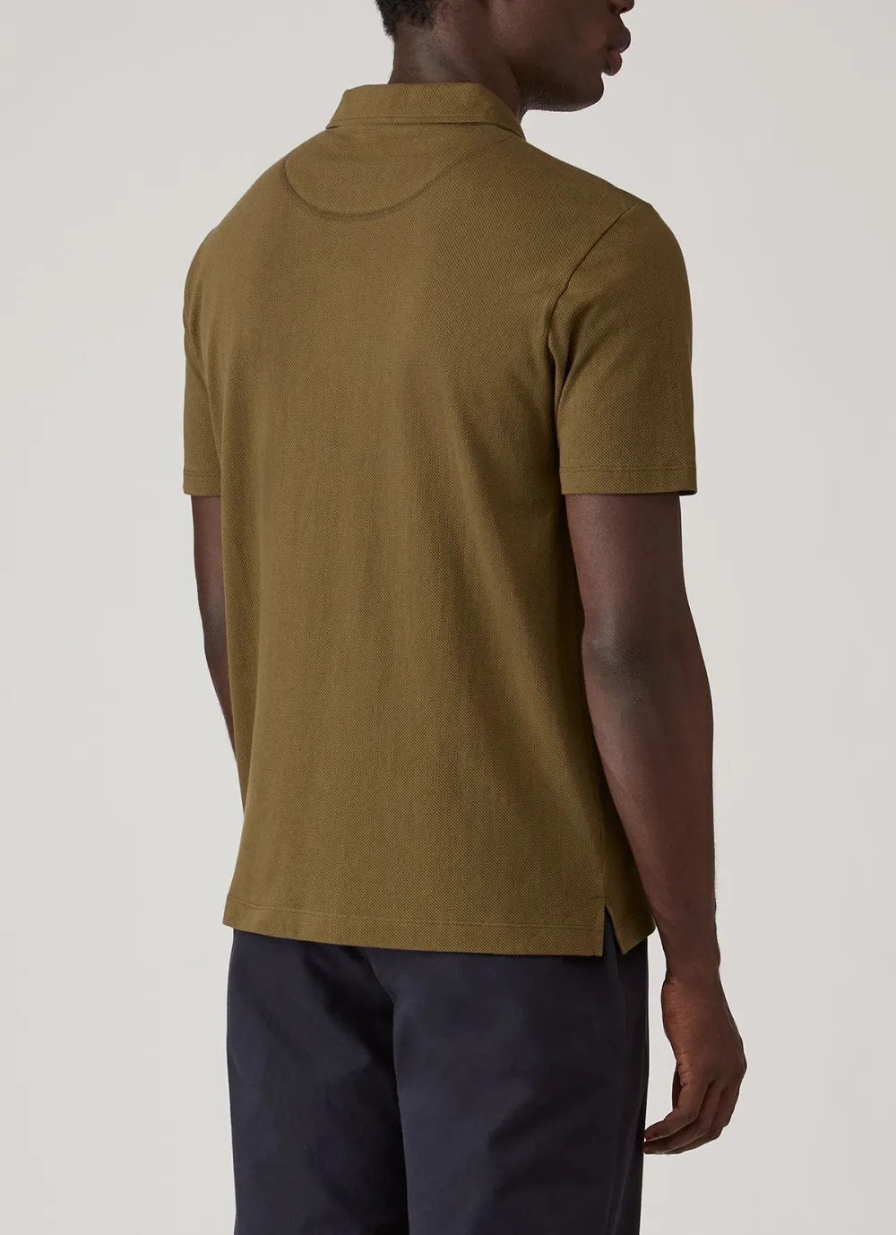 Refined Everyday Regular Fit Mesh Cotton Short Sleeve Polo Shirt