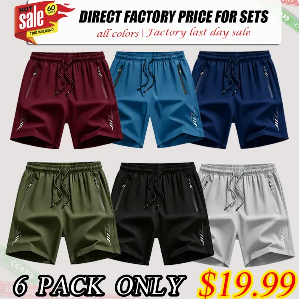 Men's 3pcs Lightweight Casual Comfy Shorts
